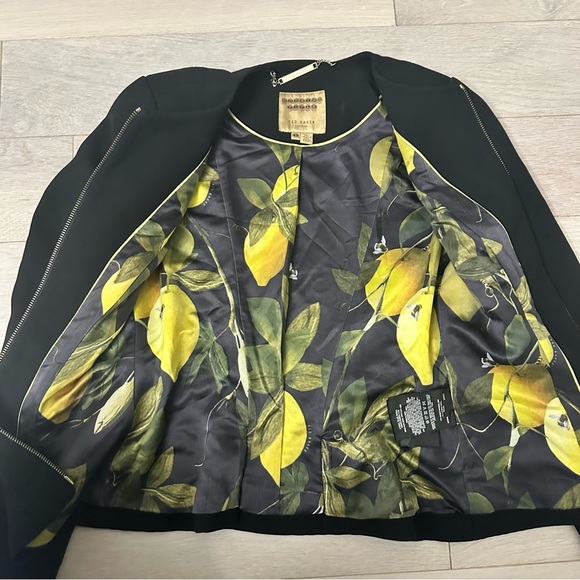 Ted Baker London Black Blazer with Gold Zipper - Picture 4 of 5